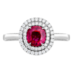 Кольцо с Рубином и Бриллиантами, R0070-75/1
