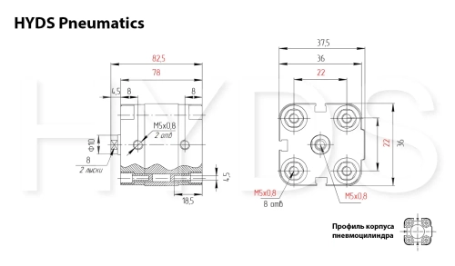ADVU-20-40-P-A Пневмоцилиндр