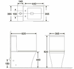 Унитаз компакт BelBagno Marmi BB052CPR без бачка и сиденья