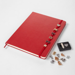Шильдик-знак СЕРДЦЕ Moleskine HEART CRYSTAL, матовое серебро/стразы