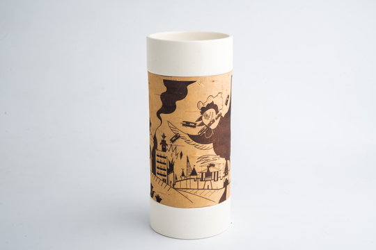 Ваза фарфоровая с берестой Коллекция Cказ (Skaz)