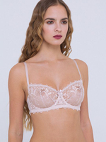 Бюстгальтер с мягкой полупрозрачной чашкой (Размер: 80C) (Цвет: пудровый)