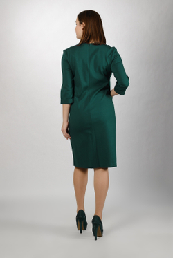 Трикотажное платье 1729АП, Темно-зелен. #234ТЗа051729АП