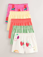 Шорты для девочки Next E65-369, 5 шт., Розовый, Желтый, Зеленый