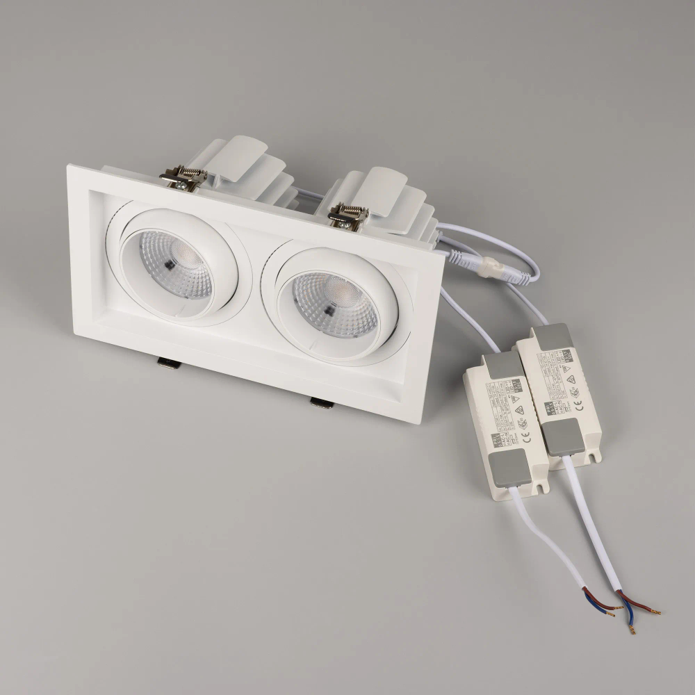 Светильник MS-VORTEX-BUILT-S250x140-2x30W Day4000 (WH-WH, 50 deg, 230V) (Arlight, IP20 Металл, 5 лет) 042370