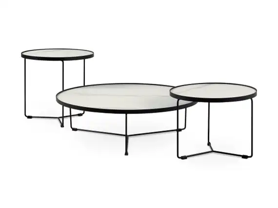 Журнальный столик Driade Ø50х38 см, белая керамика