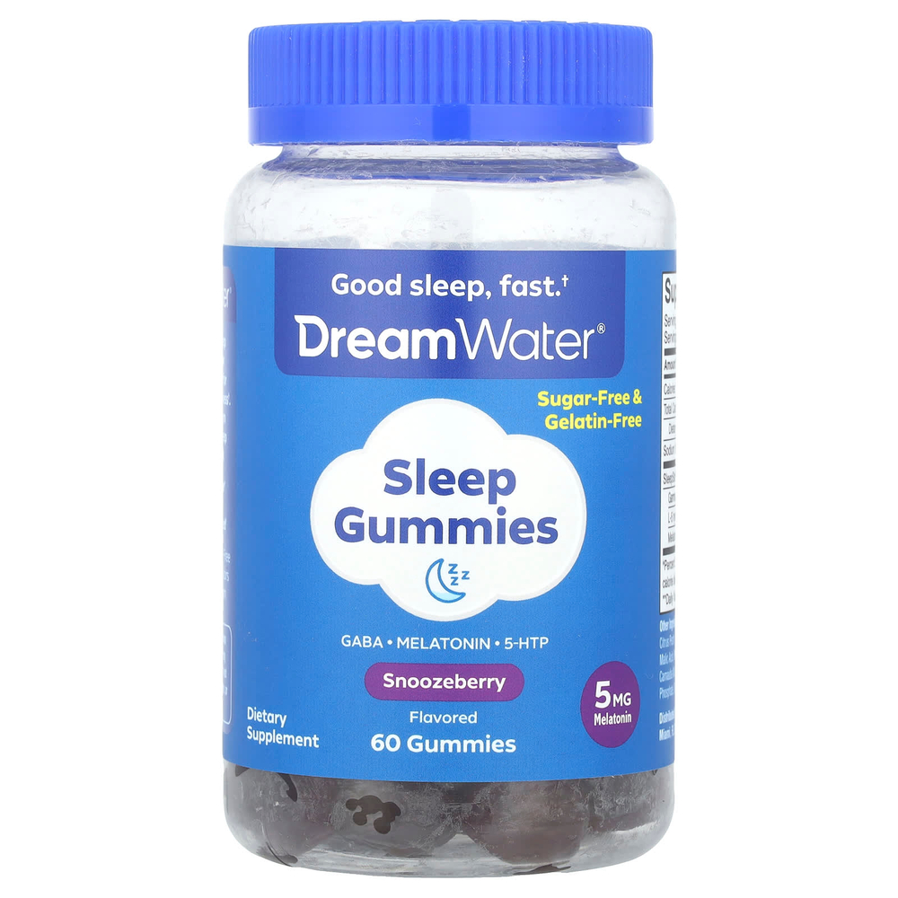 Dream Water, Жевательные мармеладки для сна, Snoozeberry, 60 жевательных таблеток