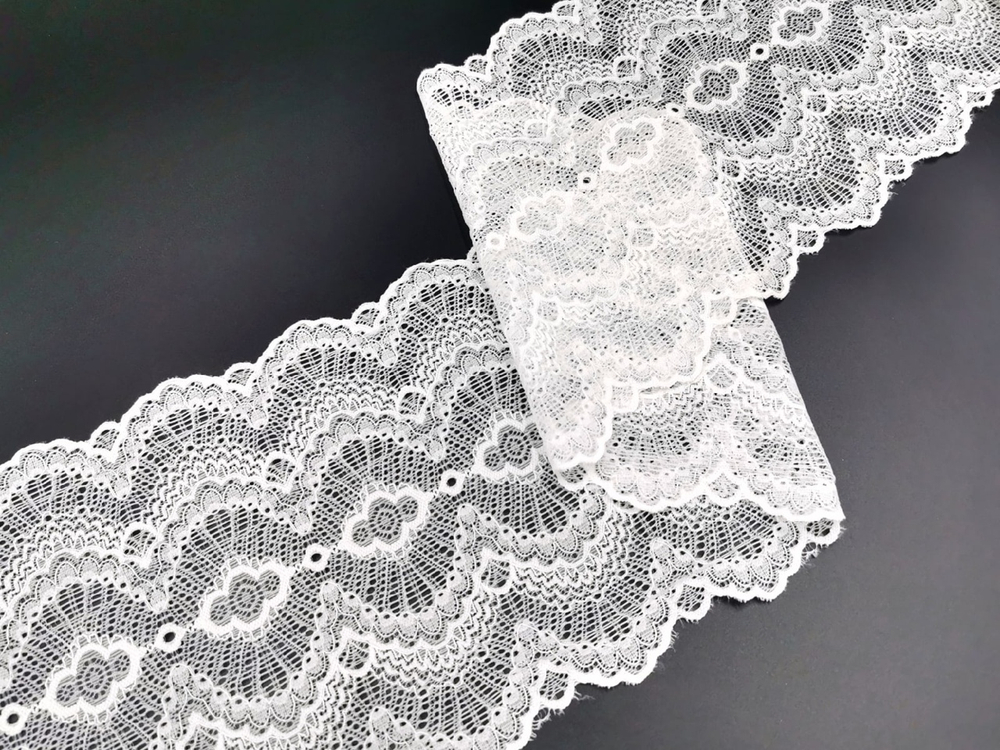 Эластичное кружево, 20 см, молоко, (Арт: EK-2250), м