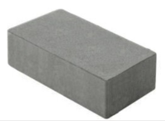 Тротуарная плитка Брусчатка Серый основа - серый цемент 200*100*60мм Фабрика Готика