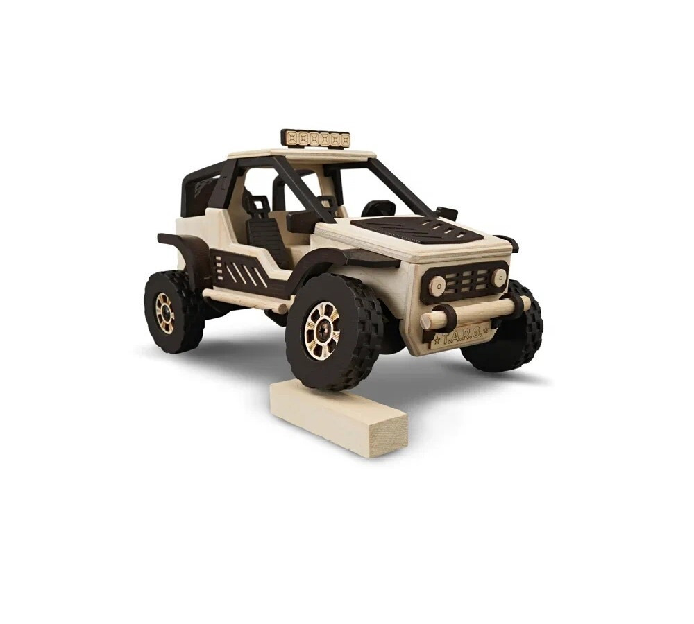 БАГГИ, BUGGY от TARG - деревянный конструктор, сборная модель, Внедорожник 3d пазл, собрать своими руками