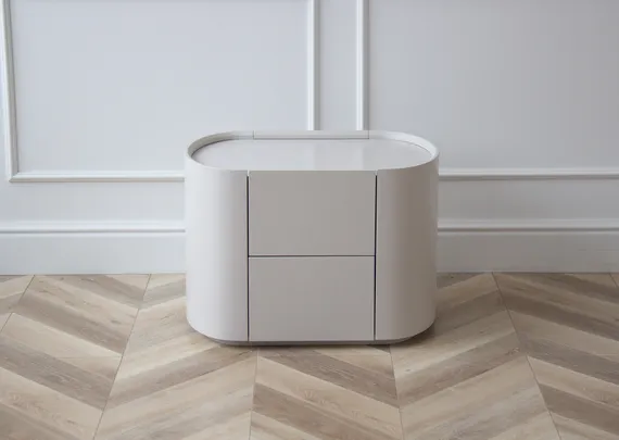 Тумба прикроватная Lagom 2 ящика ширина 60 см (дымка)