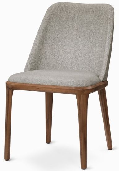 Стул Bruno массив ореха и серая ткань