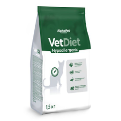 ALPHA PET Vet diet Hypo Сухой корм для кошек при пищевой аллергии 1,5 кг