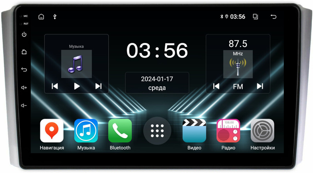 Магнитола для SsangYong Rexton 2 Y250 2007-2012 - FarCar DX3271M монитор 9.5" IPS на Android 13, 4+64Гб, CarPlay