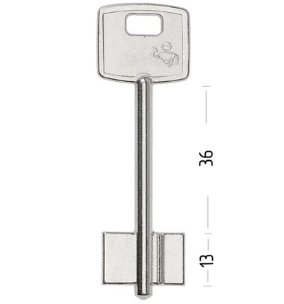 Заготовка сувальдного ключа 13165 CIZ1D CIZ1G