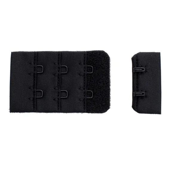 Застежка с крючками черная 2 ряда, 33*55 мм