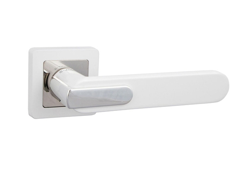 Ручки дверные S-Locked 117-p White/CP белый