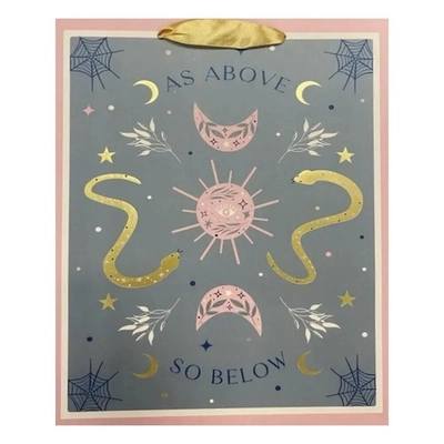 Пакет подар.с мат.лам.и золотис.тисн.26*32*10см(L) Золотистые змеи, 210г