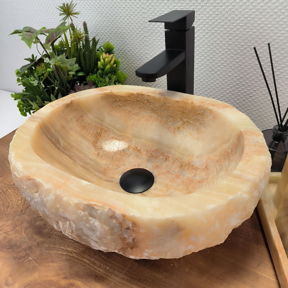 Раковина из оникса Erozy Yellow EO-62579 42*33*15 0098