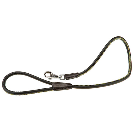 Поводок Ferplast DERBY G12/110 эко-кожа с нейлоновым шнуром, черный 110 см