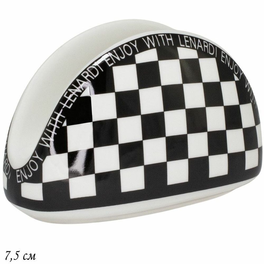 Lenardi 205-427 Салфетница 12х7,5х6 см ENJOY в под.уп.(х48)Фарфор