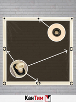 Мягкое ПВХ-окно 700 мкм | Бежевая окантовка | Чёрный люверсы |  Поворотная скоба | Тонированный ПВХ | Ширина: 185 см Высота: 80-350 см