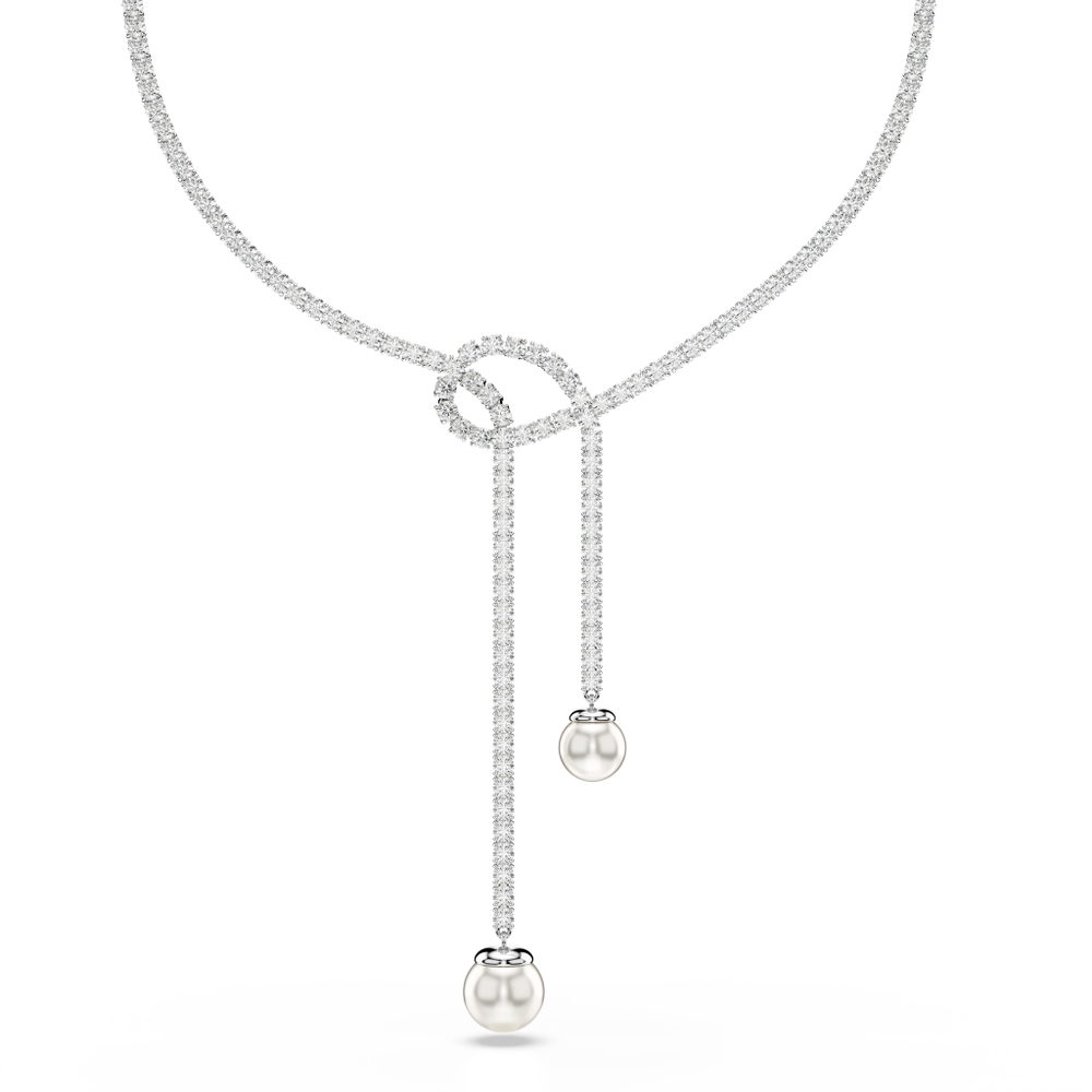 MATRIX:NECKLACE PEARL WHITE/RHS