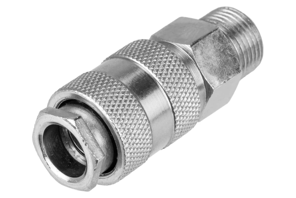 Штуцер мама с наружной резьбой 3/8M, никелированная сталь, уп. 1шт 39252