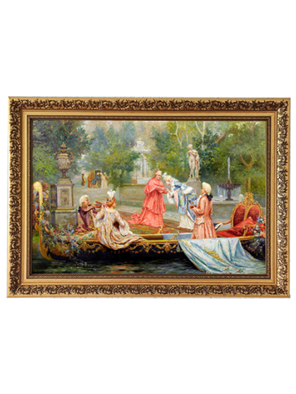 Картина на стену для интерьера на холсте в раме "Золотой век" 37*47 см