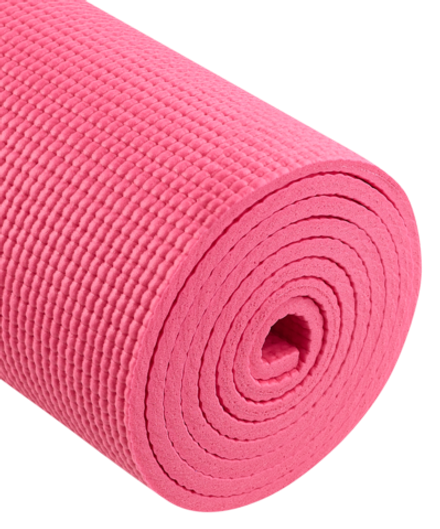 Коврик для йоги и фитнеса FM-101, PVC, 183x61x0,6 см, розовый