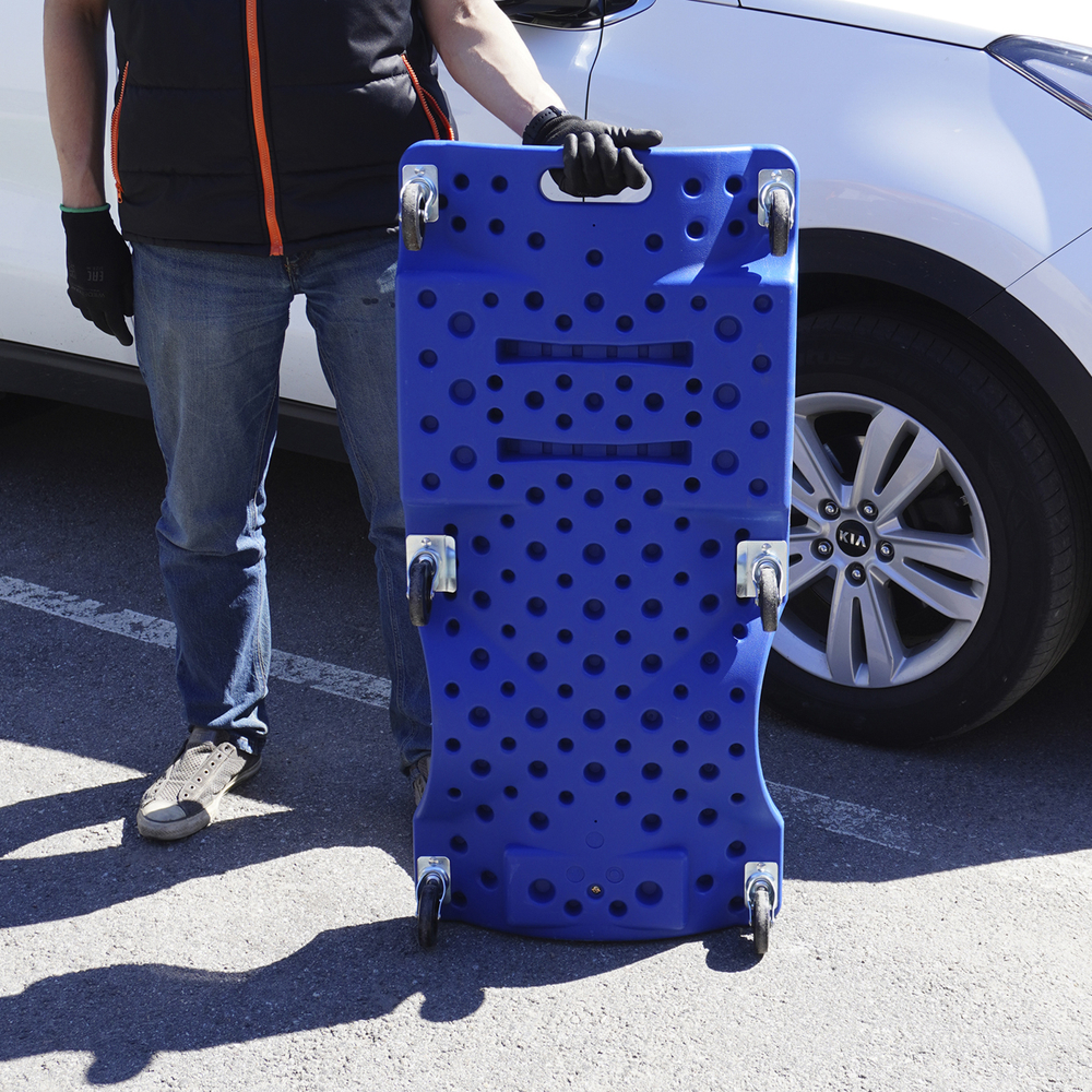 OPT-40130B Лежак ремонтный, подкатной, пластиковый, синий