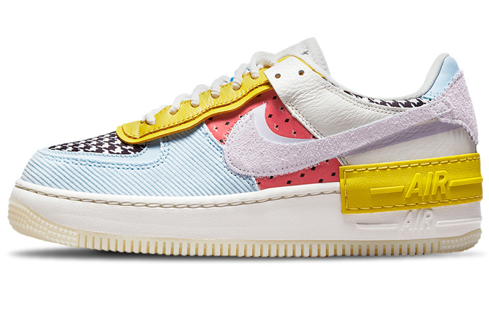 Кроссовки Nike Air Force 1 Shadow "Multi-Color" (Женская размерная сетка)