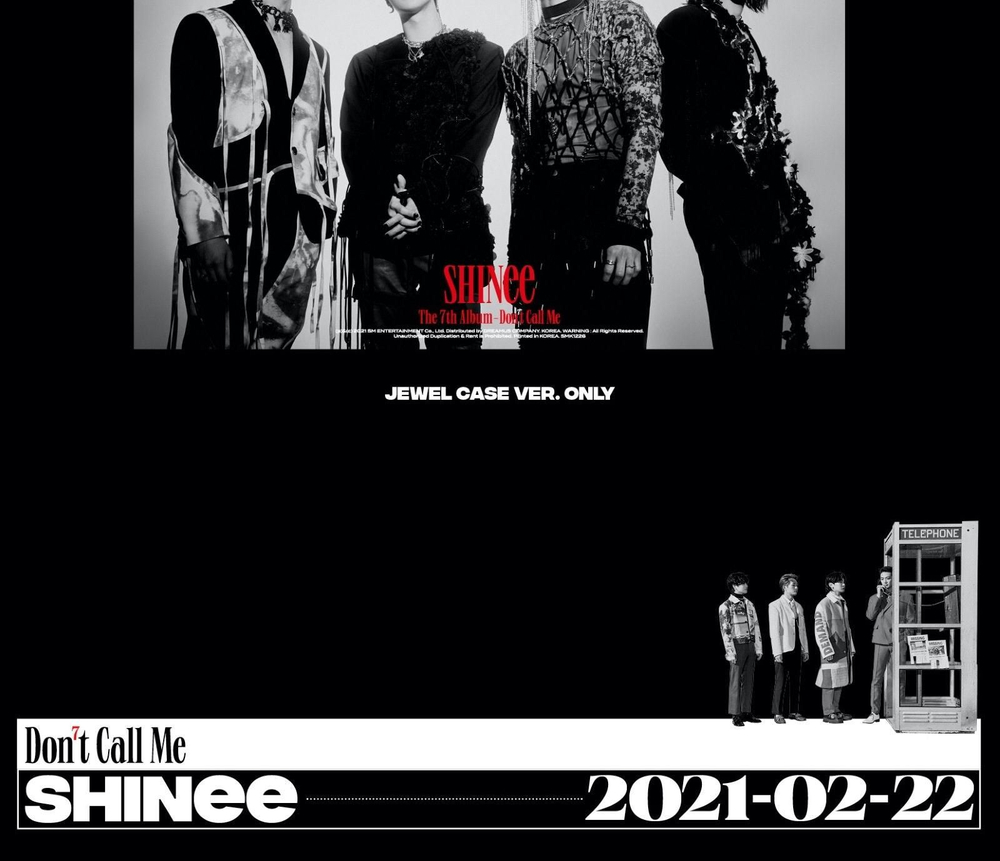 Альбом Shinee - Don't Call Me 7th Album JEWEL CASE Version RANDOM Cover