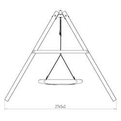 Деревянные качели с двумя качелями гнездо Свиби