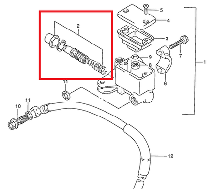 ремкомплект тормозного цилиндра Suzuki DR650 AN400 VL1500 VS800 59600-04810-000