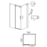 Душевой уголок Grossman Classic 100х100 120.K33.04.1010.42.00 стекло прозрачное/профиль графит сатин