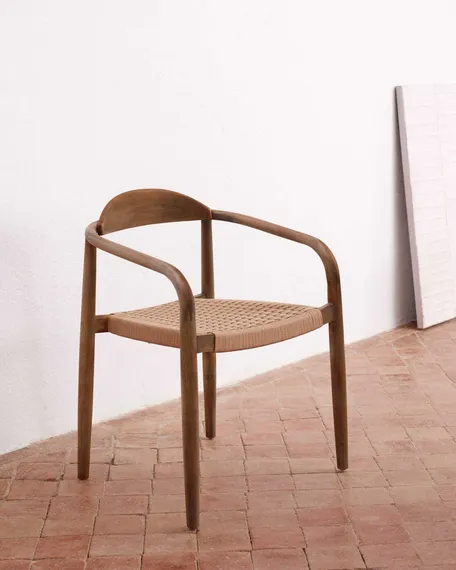 Стул Glynis орех с бежевым сиденьем