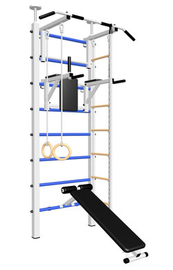 Шведская стенка Sv Sport враспор (Турник стандарт/Брусья/Скамья/Канат/Кольца/Лестница)