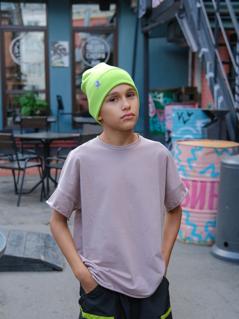 Шапка трикотажная РИО(Лайм)