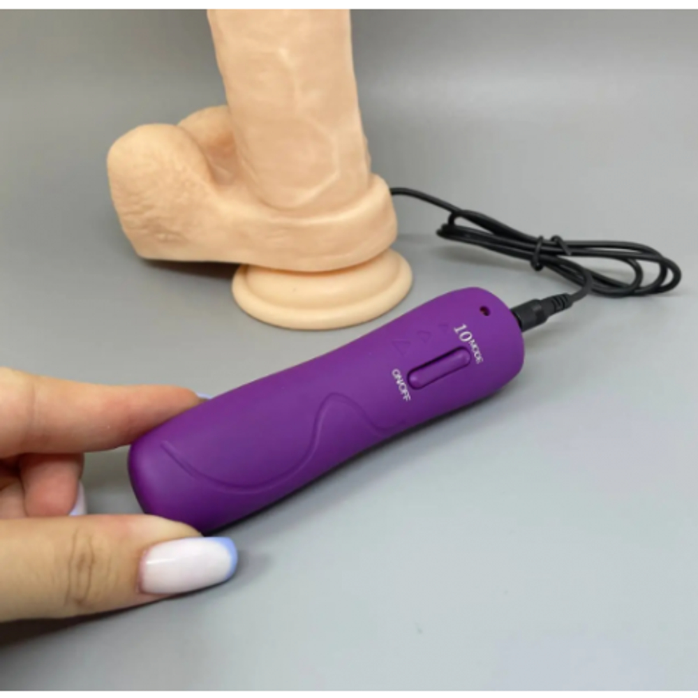 Реалистичный вибратор Bruno с пультом управления от Alive (22 × 4,3 см)