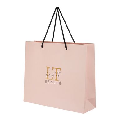 Пакет бумажный упаковочный розовый 27*32*9.5cm La and Te Kit LT-B1(pink)