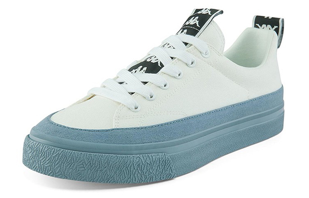 Kappa fabric non-slip, wear-resistant, lightweight, low-top sneakers for men and women, white and blue