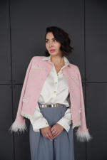 Жакет в розовом