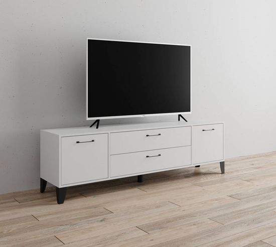 Тумба-ТВ ПАРУС-13 белый / белый