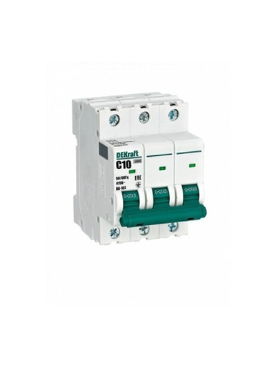 Выключатель автоматический модульный 3п С 10А 6кА ВА-103 DEKraft 12303DEK
