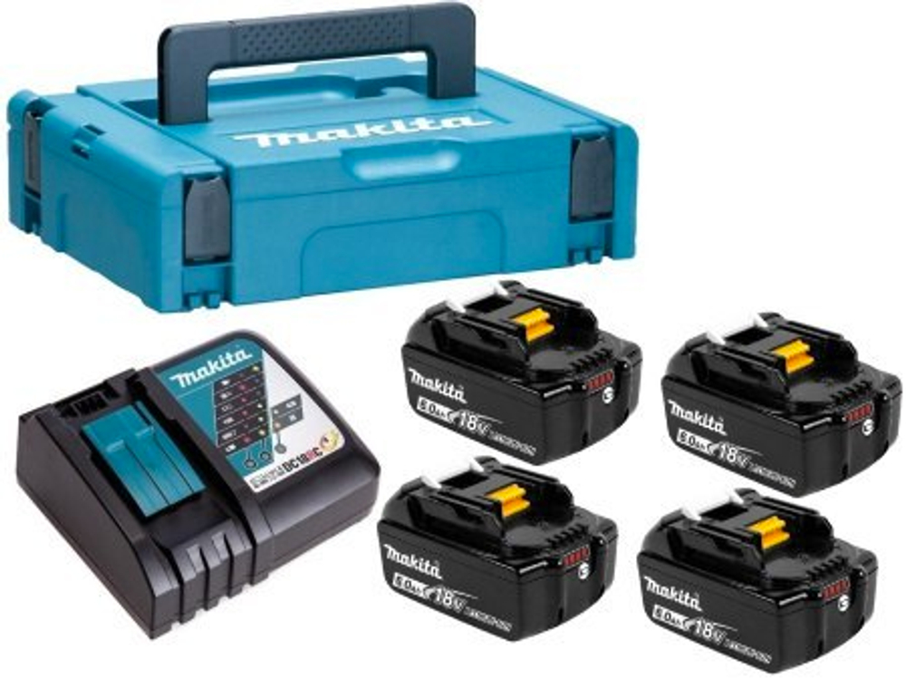 Набор PSK MKP1RG184 (BL1860Bx4шт., DC18RC, кейс MAKPAC тип 1) Makita 198142-3