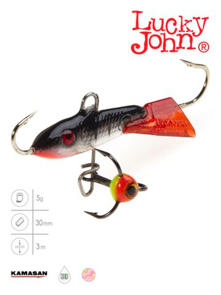 Балансир Lucky John CLASSIC 3 с тр. 30мм/12HRT блистер