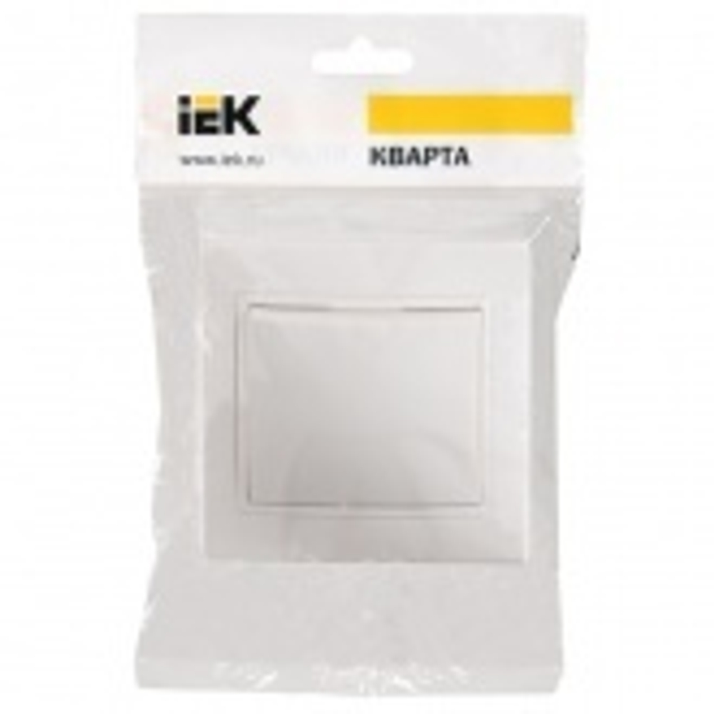 Выключатель 1-клавишный 10А IEK КВАРТА белый (ВС10-1-0-КБ) EVK10-K01-10-DM