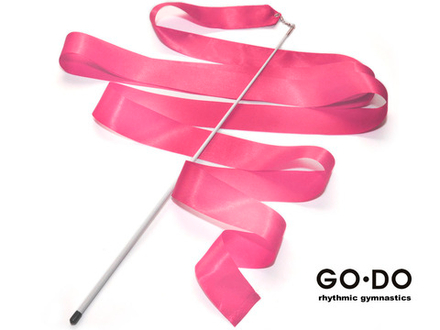 Лента гимнастическая с палочкой розовая GO DO :PD-02-Р