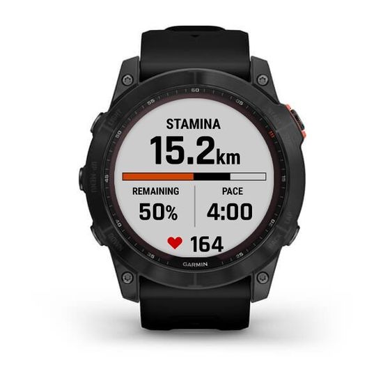 Часы Garmin Fenix 7X Solar, темносерый с черным силиконом 010-02541-01